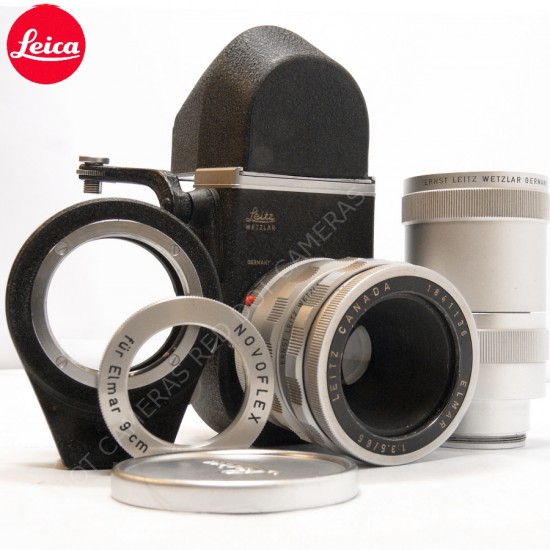 Leitz Viso II 65mm Elmar 3.5 Outfit With Leitz Adapter Rings