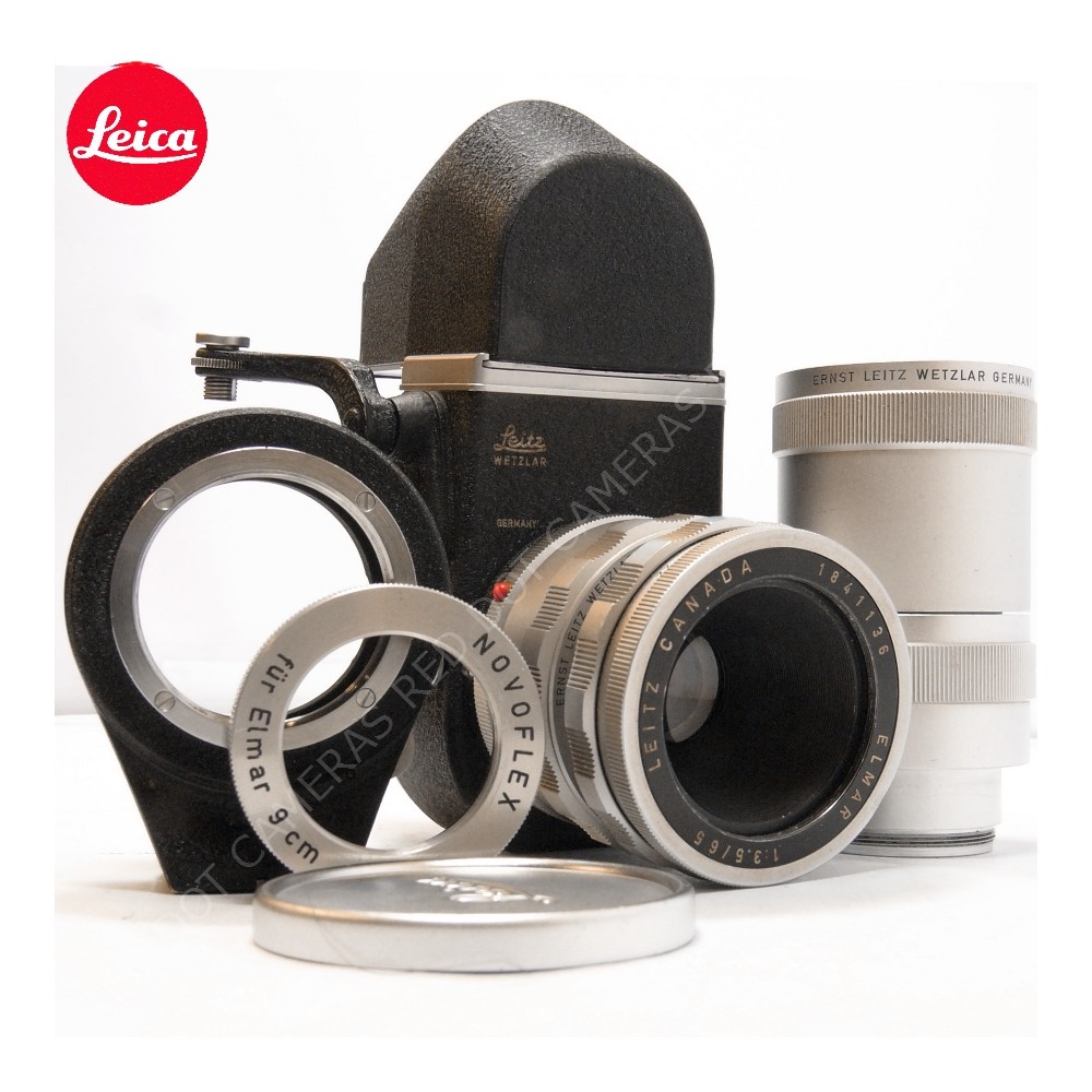 Leitz Viso II 65mm Elmar 3.5 Outfit With Leitz Adapter Rings