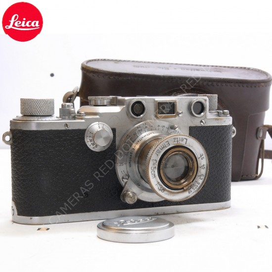 Leica IIIc Luftwaffen-Eigentum and Elmar 5cm f3.5 with Case