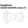 Voigtlander 21mm F4 P-type VM Mount Color-Skopar
