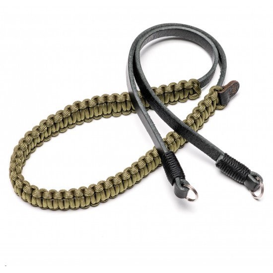 Leica Paracord Strap, BLACK/OLIVE 100cm Designed by COOPH