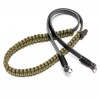 Leica Paracord Strap, BLACK/OLIVE 126cm Designed by COOPH