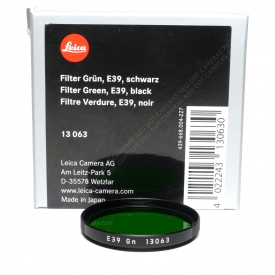 Leica E39 Filter Green Boxed