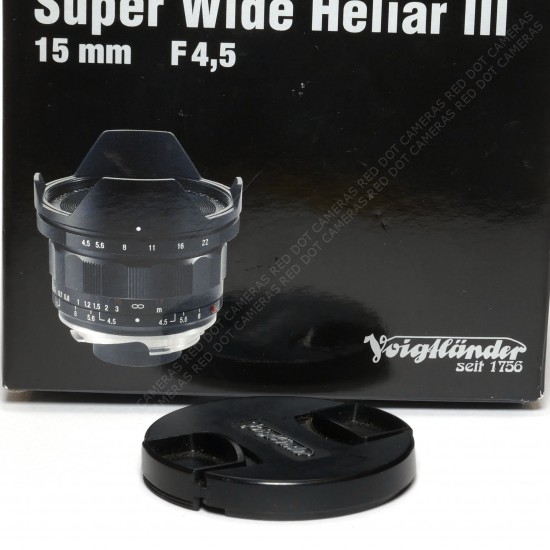 Voigtlander 15mm F4.5 III VM Mount Super-Wide-Heliar Boxed