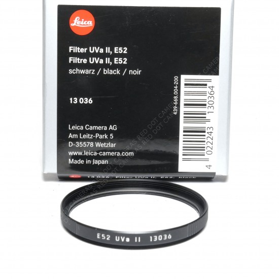 Leica E52 UVa II Filter Boxed